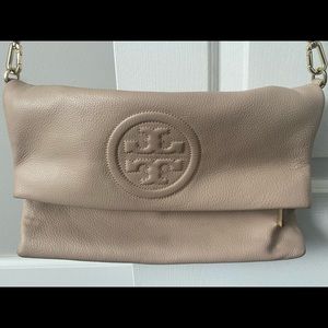 Tory Burch nude crossbody or clutch purse